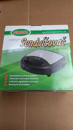 Sendvičovač Bravo B 4214 trojúhelníky (BAZAR) (1)