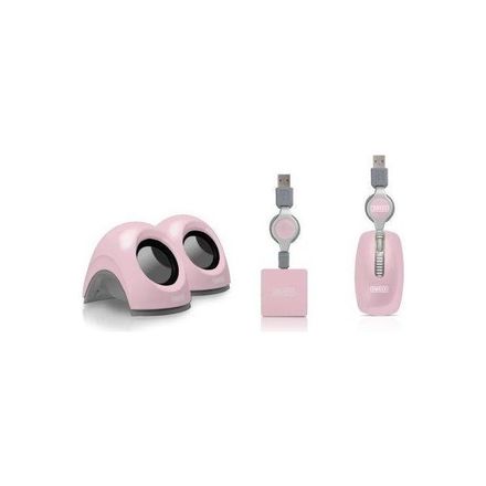 Přenosné reproduktory Sweex SP939 - Baby Pink (rozbaleno)