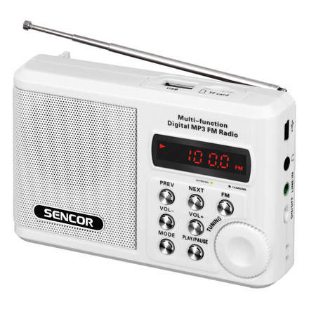 Rádio s USB/MP3 Sencor SRD 215 W (rozbaleno)