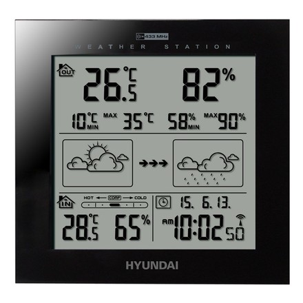 Meteostanice Hyundai WS 2244 černá (rozbaleno)