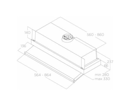 Výsuvný odsavač par Elica CIAK 2.0 S GR/A/60 (4)