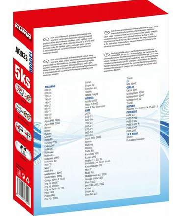 Sáčky do vysavače Koma AQ02S - AquaVac Multipro 200 textilní, 5ks (4)