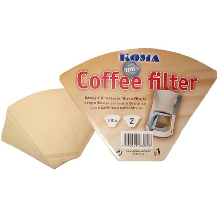 Kávový filtr Koma KF02 Kávový filtr č.2 - 100 ks v balení