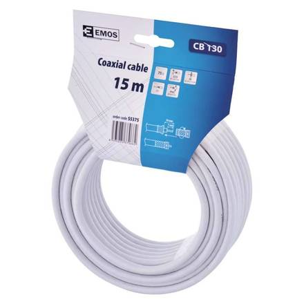 Koaxiální kabel Emos S5375 Koaxiální kabel CB130, 15m