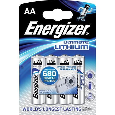 Tužkové baterie Energizer ULTIMATE LITH FR6/4 4xAA