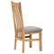 Dřevěná jídelní židle Autronic Dřevěná jídelní židle, potah stříbrná látka, masiv dub, přírodní odstín (C-2100 SIL2) (9)