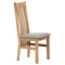 Dřevěná jídelní židle Autronic Dřevěná jídelní židle, potah stříbrná látka, masiv dub, přírodní odstín (C-2100 SIL2) (11)