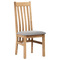 Dřevěná jídelní židle Autronic Dřevěná jídelní židle, potah stříbrná látka, masiv dub, přírodní odstín (C-2100 SIL2) (12)
