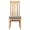 Dřevěná jídelní židle Autronic Dřevěná jídelní židle, potah stříbrná látka, masiv dub, přírodní odstín (C-2100 SIL2) (1)