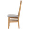 Dřevěná jídelní židle Autronic Dřevěná jídelní židle, potah stříbrná látka, masiv dub, přírodní odstín (C-2100 SIL2) (4)