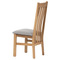 Dřevěná jídelní židle Autronic Dřevěná jídelní židle, potah stříbrná látka, masiv dub, přírodní odstín (C-2100 SIL2) (5)