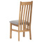 Dřevěná jídelní židle Autronic Dřevěná jídelní židle, potah stříbrná látka, masiv dub, přírodní odstín (C-2100 SIL2) (6)