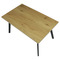 Moderní jídelní stůl Autronic Jídelní stůl 140x85x75 cm, deska melamin, 3D dekor divoký dub, kovové nohy, černý mat (HT-740 OAK) (2)