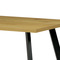 Moderní jídelní stůl Autronic Jídelní stůl 140x85x75 cm, deska melamin, 3D dekor divoký dub, kovové nohy, černý mat (HT-740 OAK) (3)