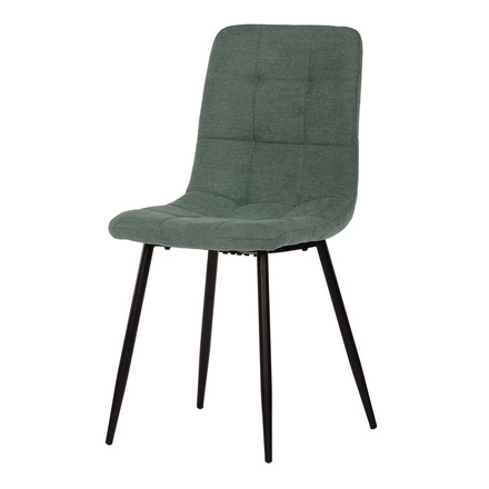 Moderní jídelní židle Autronic Jídelní židle, potah zelená látka, kovová čtyřnohá podnož, černý mat (CT-281 GRN2)