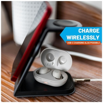 Sluchátka do uší Fixed Buds Pro, ANC, bezdrátové nabíjení - šedá (5)