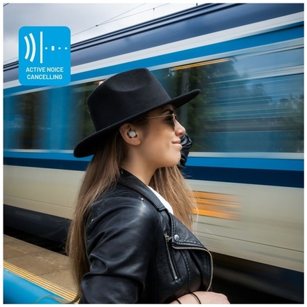 Sluchátka do uší Fixed Buds Pro, ANC, bezdrátové nabíjení - šedá (6)