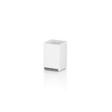 Pohár Kela KL-23692 Cube polyresin bílá