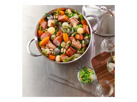 Nerezový hrnec de Buyer 3605.24 ALCHIMY, nerezový, průměr 24 cm, 3 vrstvy (1)