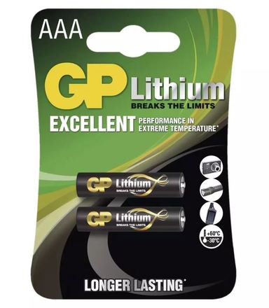 Mikrotužkové baterie GP B15112 baterie AAA Lithium FR03 2BL blister (1)