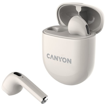 Sluchátka do uší Canyon TWS-6 BT - béžová