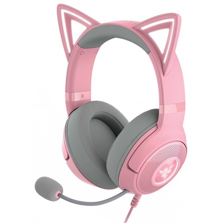 Sluchátka s mikrofonem Razer Kraken Kitty V2 - Quartz - růžový