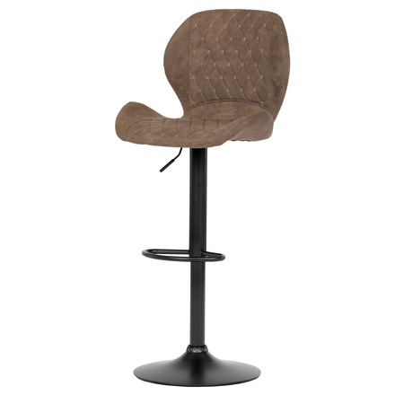 Barová židle Autronic Židle barová, hnědá COWBOY látka, černá podnož (AUB-431 BR3)