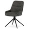 Moderní jídelní židle Autronic Židle jídelní a konferenční, tmavě šedá látka, černé kovové nohy, otočný mechanismus (HC-536 GREY2) (2)