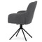 Moderní jídelní židle Autronic Jídelní židle, šedá látka bouclé, otočný mechanismus 180°, černý kov (HC-531 GREY2) (4)