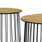 Set stolků Autronic  Set 2 ks stolků,pr.60x34, pr.37x37 cm, deska MDF, 3D dekor divoký dub, kovová drátěná podnož, černý mat (AF-3007 OAK) (3)
