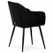 Moderní jídelní židle Autronic Jídelní židle, potah černá matná sametová látka, kovové nohy, černý matný lak (PIKA BK4) (9)