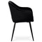 Moderní jídelní židle Autronic Jídelní židle, potah černá matná sametová látka, kovové nohy, černý matný lak (PIKA BK4) (10)