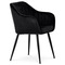 Moderní jídelní židle Autronic Jídelní židle, potah černá matná sametová látka, kovové nohy, černý matný lak (PIKA BK4) (11)