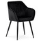 Moderní jídelní židle Autronic Jídelní židle, potah černá matná sametová látka, kovové nohy, černý matný lak (PIKA BK4) (12)