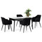 Moderní jídelní židle Autronic Jídelní židle, potah černá matná sametová látka, kovové nohy, černý matný lak (PIKA BK4) (14)