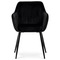 Moderní jídelní židle Autronic Jídelní židle, potah černá matná sametová látka, kovové nohy, černý matný lak (PIKA BK4) (1)