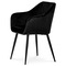 Moderní jídelní židle Autronic Jídelní židle, potah černá matná sametová látka, kovové nohy, černý matný lak (PIKA BK4) (3)