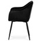 Moderní jídelní židle Autronic Jídelní židle, potah černá matná sametová látka, kovové nohy, černý matný lak (PIKA BK4) (4)