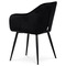 Moderní jídelní židle Autronic Jídelní židle, potah černá matná sametová látka, kovové nohy, černý matný lak (PIKA BK4) (5)