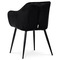 Moderní jídelní židle Autronic Jídelní židle, potah černá matná sametová látka, kovové nohy, černý matný lak (PIKA BK4) (6)