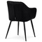 Moderní jídelní židle Autronic Jídelní židle, potah černá matná sametová látka, kovové nohy, černý matný lak (PIKA BK4) (8)