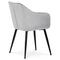 Moderní jídelní židle Autronic Jídelní židle, potah stříbrná matná sametová látka, kovové nohy, černý matný lak (PIKA SIL4) (9)