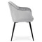 Moderní jídelní židle Autronic Jídelní židle, potah stříbrná matná sametová látka, kovové nohy, černý matný lak (PIKA SIL4) (10)