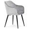 Moderní jídelní židle Autronic Jídelní židle, potah stříbrná matná sametová látka, kovové nohy, černý matný lak (PIKA SIL4) (11)
