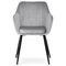 Moderní jídelní židle Autronic Jídelní židle, potah stříbrná matná sametová látka, kovové nohy, černý matný lak (PIKA SIL4) (1)