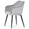Moderní jídelní židle Autronic Jídelní židle, potah stříbrná matná sametová látka, kovové nohy, černý matný lak (PIKA SIL4) (3)