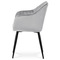 Moderní jídelní židle Autronic Jídelní židle, potah stříbrná matná sametová látka, kovové nohy, černý matný lak (PIKA SIL4) (4)