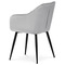 Moderní jídelní židle Autronic Jídelní židle, potah stříbrná matná sametová látka, kovové nohy, černý matný lak (PIKA SIL4) (5)