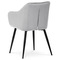 Moderní jídelní židle Autronic Jídelní židle, potah stříbrná matná sametová látka, kovové nohy, černý matný lak (PIKA SIL4) (6)