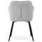 Moderní jídelní židle Autronic Jídelní židle, potah stříbrná matná sametová látka, kovové nohy, černý matný lak (PIKA SIL4) (7)